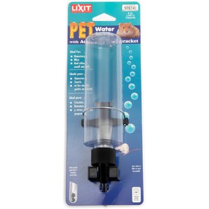 Lixit Water Bottle with Aquarium & Cage Bracket Small Animal Water Bottle, 8-oz