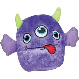 Zanies Rock Monster Squeaky Plush Dog Toy, Purple