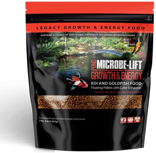 Microbe-Lift Legacy Growth & Energy Floating Pellets with Color Enhancer Koi & Goldfish Food, 2.25-lb jar slide 1 of 7