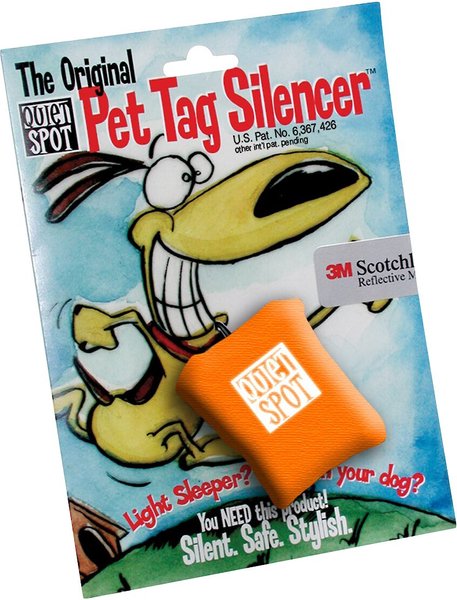 Quiet Spot Pet Tag Silencer, Orange slide 1 of 2