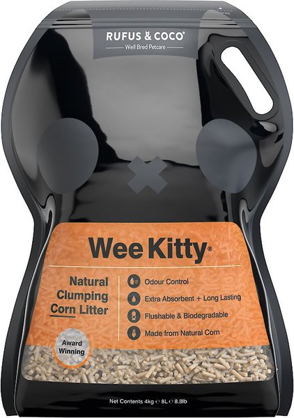 Rufus & Coco Wee Kitty Unscented Clumping Corn Cat Litter, 8.8-lb bag slide 1 of 10