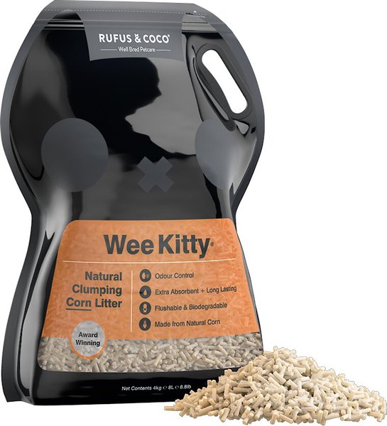 Rufus & Coco Wee Kitty Unscented Clumping Corn Cat Litter