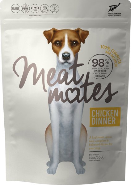 Meat Mates Chicken Dinner Grain-Free Freeze-Dried Dog Food, 14-oz bag slide 1 of 10