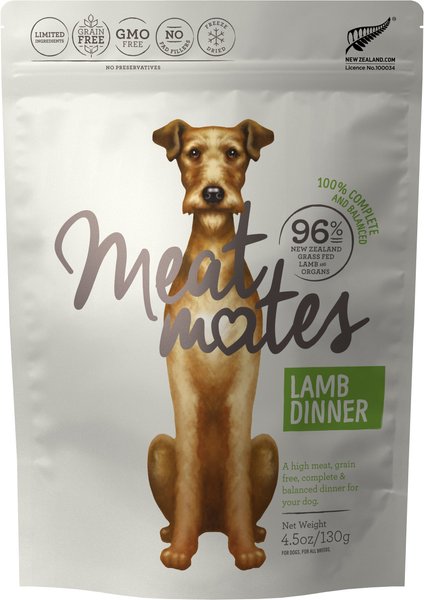 Meat Mates Lamb Dinner Grain-Free Freeze-Dried Dog Food, 4.5-oz bag slide 1 of 10