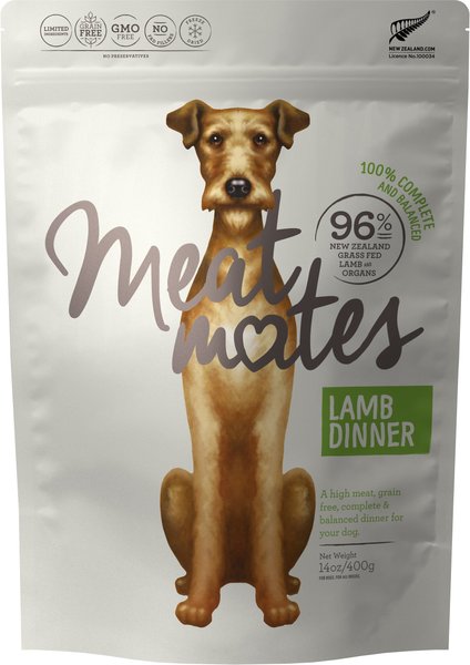 Meat Mates Lamb Dinner Grain-Free Freeze-Dried Dog Food, 14-oz bag slide 1 of 10