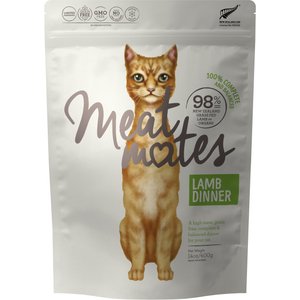 Meat Mates Lamb Dinner Grain-Free Freeze-Dried Cat Food, 14-oz bag