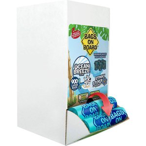 Bags on Board Odor Control Ocean Breeze Scent Dog Poop Bags & Dispenser, 900 Count