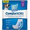 OUT! Disposable Male Dog Wraps, Extra Small/Small: 13 to 18-in waist, 32 count