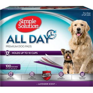 Simple Solution 6-Layer All Day Premium Dog Pads, 23 x 24, Lavender Scent, 100 count