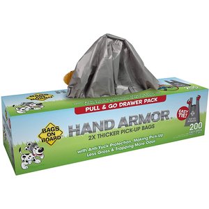 Bags on Board Hand Armor Extra Thick Pick-Up Bags, 200 count