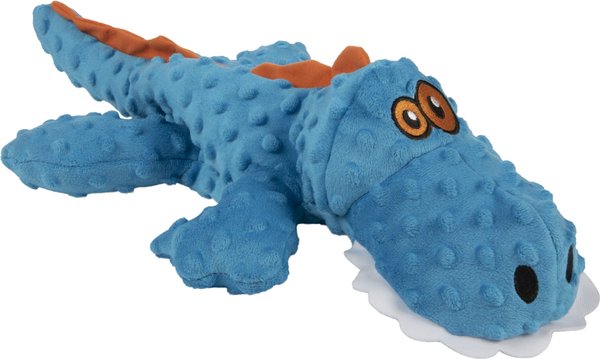 GoDog Gators Chew Guard Squeaky Plush Dog Toy, Blue, X-Large slide 1 of 6