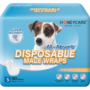 All-Absorb Disposable Male Dog Wraps