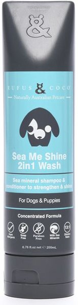 Rufus & Coco Sea Me Shine 2in1 Wash Shampoo & Conditioner for Dogs & Puppies, 6.76-oz bottle slide 1 of 3