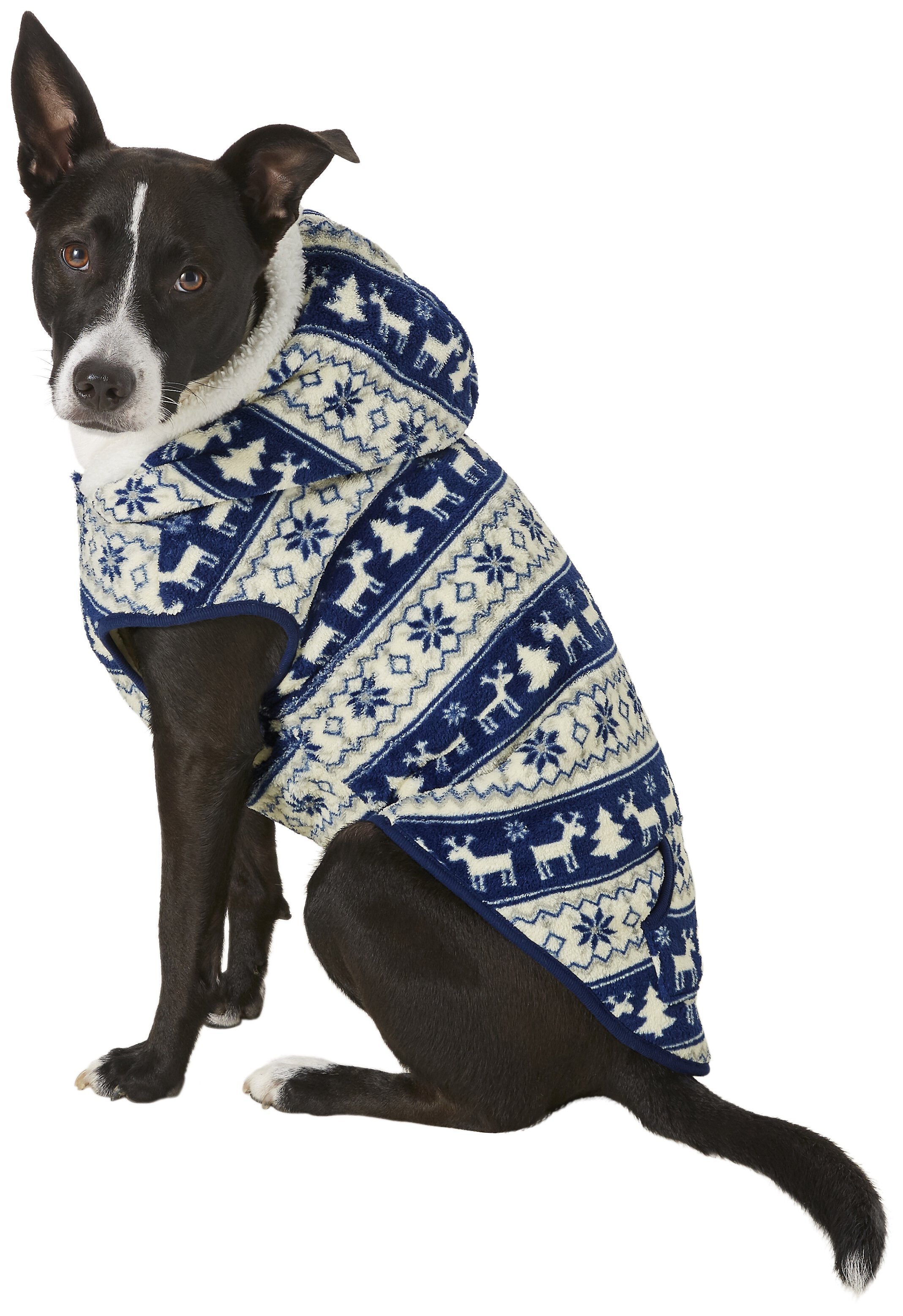 FRISCO Dog & Cat Fair Isle Fleece Lined Hoodie Customer Questions ...