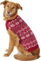 Frisco Reindeer Fair Isle Dog & Cat Christmas Sweater, Red, X-Large