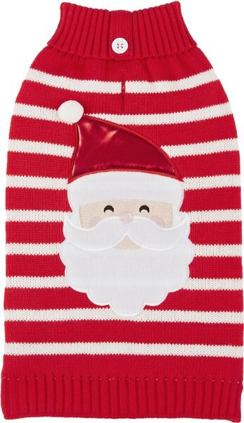 Frisco Striped Santa Dog & Cat Christmas Sweater