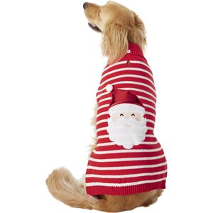 Frisco Striped Santa Dog & Cat Christmas Sweater, XX-Large