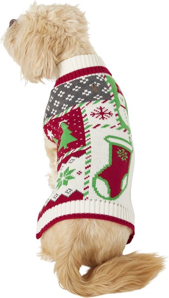 Frisco Grandma's Holiday Patchwork Dog & Cat Christmas Sweater, Medium slide 1 of 8