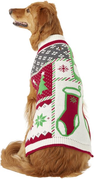 Frisco Grandma's Holiday Patchwork Dog & Cat Christmas Sweater, X-Large slide 1 of 8