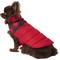Show in main carousel: Frisco Mediumweight Boulder Plaid Insulated Dog & Cat Puffer Coat, Red, X-Small slide 1 of 10