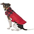 Frisco Mediumweight Boulder Plaid Insulated Dog & Cat Puffer Coat, Red, Small