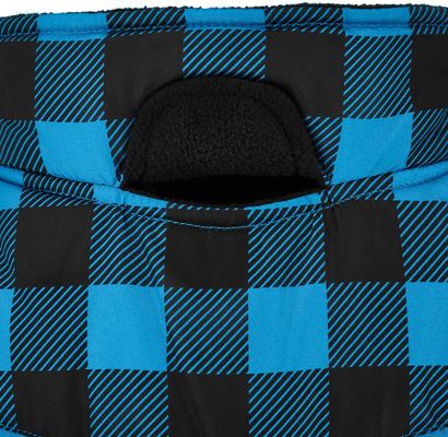 Show full view: Frisco Mediumweight Boulder Plaid Insulated Dog & Cat Puffer Coat, Blue, Medium slide 6 of 10