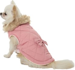 Frisco Mediumweight Aspen Insulated Quilted Dog & Cat Jacket with Bow, X-Small