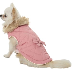 Frisco Aspen Insulated Quilted Dog & Cat Jacket with Bow, X-Small