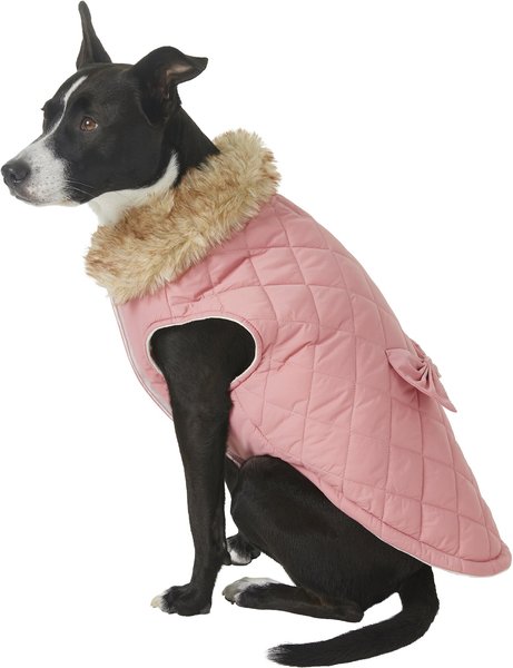 Frisco Aspen Insulated Quilted Dog & Cat Jacket with Bow, X-Large slide 1 of 8