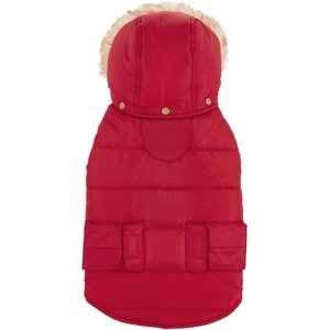 Frisco Mid-Heavyweight Portland Insulated Dog & Cat Parka, Crimson, Small