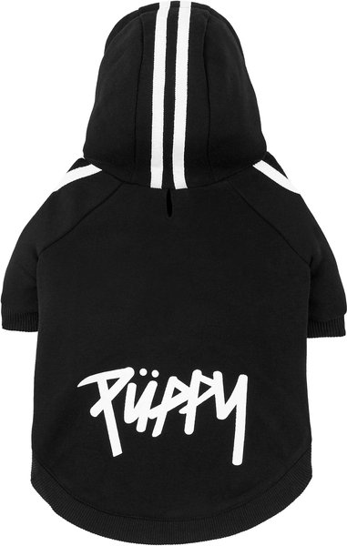 Frisco Püppy Dog & Cat Athletic Hoodie, Black, Medium slide 1 of 10