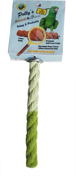 Polly's Pet Products Sand-E-Rope Nail Trimming Bird Perch, Color Varies, Small slide 1 of 3