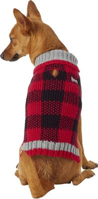 Show full view: Frisco Buffalo Plaid Dog & Cat Sweater, Red, X-Small slide 3 of 10