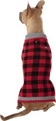 Frisco Buffalo Plaid Dog & Cat Sweater, Red, X-Large