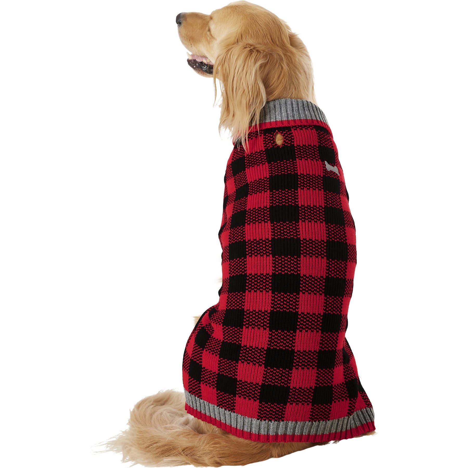 Frisco Buffalo Plaid Dog & Cat Sweater, Red, XX-Large