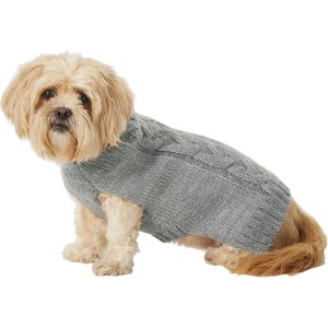 Frisco Ultra-Soft Marled Dog & Cat Sweater, Gray, Medium