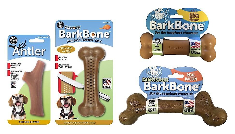 PET QWERKS Tough Nylon Dog Chew Toy Value Pack, Medium Breeds, 4 count