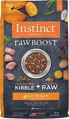 Instinct Raw Boost Gut Health Grain-Free Recipe with Real Chicken & Freeze-Dried Raw Pieces Adult Dry Dog Food, 18-lb bag slide 1 of 11