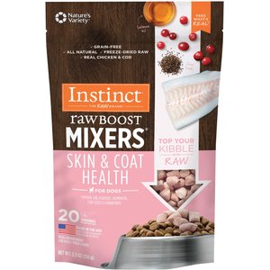 Instinct Freeze-Dried Raw Boost Mixers Grain-Free Skin & Coat Health Recipe Dog Food Topper, 5.5-oz bag