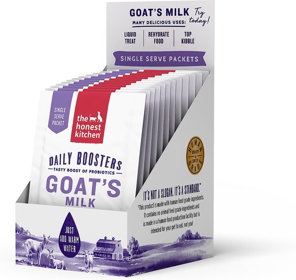 The Honest Kitchen Daily Boosters Instant Goat's Milk with Probiotics for Dogs, 0.18-oz, pack of 12 slide 1 of 8