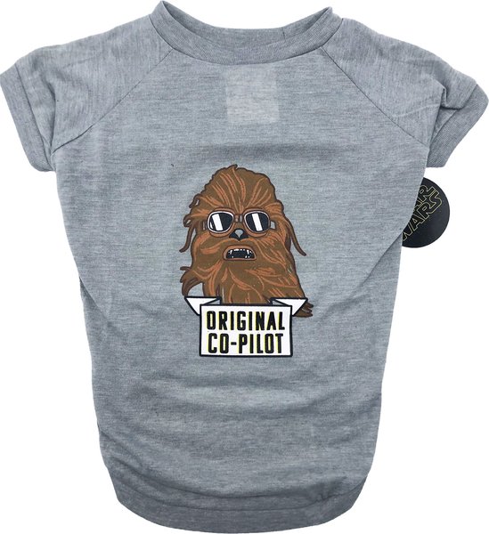 Fetch For Pets Star Wars Chewbacca Co Pilot Dog Tee Grey X Large