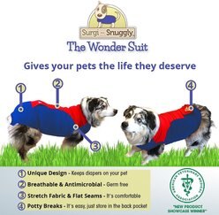 Surgi Snuggly Wonder Suit Post Surgical Healing Dog Suit, X-Small slide 2 of 5