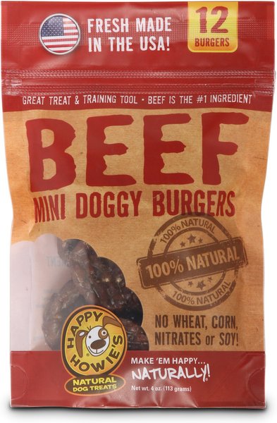 Happy Howie's Mini Beef Doggy Burgers Dog Treats, 13 count slide 1 of 5