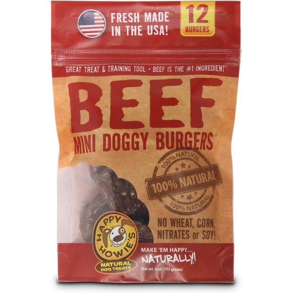 Happy Howie's Mini Beef Doggy Burgers Dog Treats