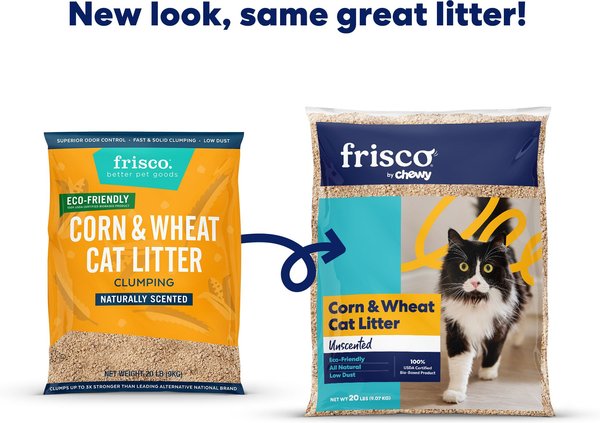 Frisco Unscented Clumping Corn Wheat Cat Litter