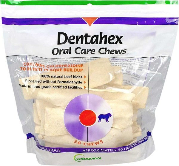 Discontinued VETOQUINOL Dentahex Oral Care Dental Chews for XLarge