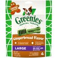 Greenies Seasonal Gingerbread Flavor Dental Dog Treats, Large, 4 count