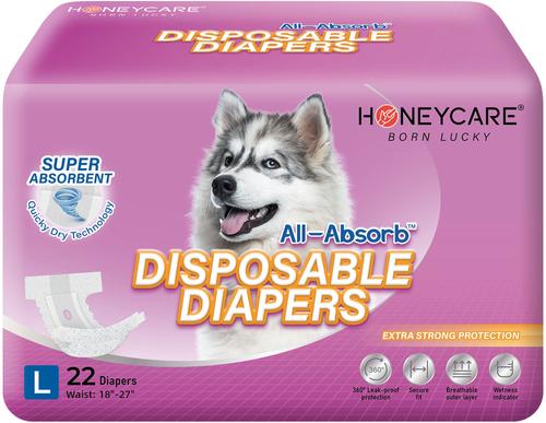 HoneyCare All-Absorb Super Absorbent Disposable Female Dog Diapers