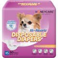 All-Absorb Super Absorbent Disposable Female Dog Diapers, X-Small: 9 to 16-in waist, 50 count