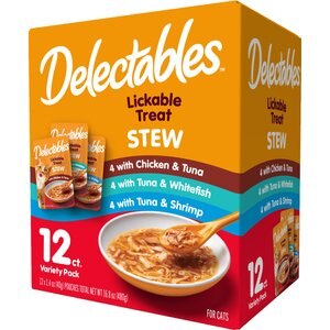 Hartz Delectables Stew Variety Pack Lickable Cat Treats, case of 12